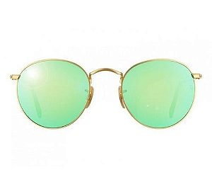 Óculos de Sol Ray-Ban RB3447 Round verde espelhado