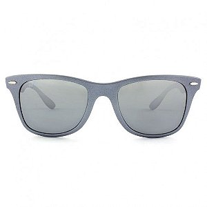 Óculos de Sol Ray-Ban RB4195 Wayfarer Liteforce cinza/prata espelhado