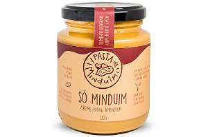 SÓ MINDUIM - Creme 100% Amendoim 210g - Pasta de Minduim