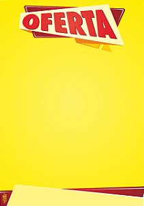 CARTAZ AMARELO OFERTA  15X21CM S/ABA C/100UN