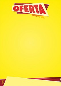 CARTAZ AMARELO OFERTA 21X30CM C/100UN