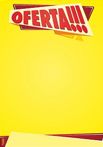 CARTAZ AMARELO OFERTA 30x42CM C/100UN