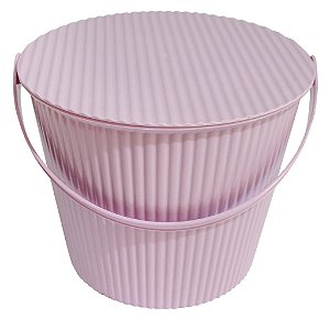BALDE CANALETADO LILAS INFANTIL HONG DECOR