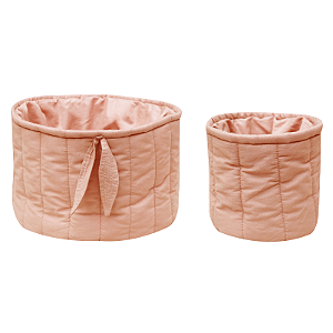 Kit de 2 Cestas Lorena Canals Bambie Vintage Nude  30x20cm e 15 15cm