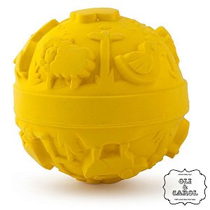BOLA MUNDO AMARELO 10 x 10 x 10 cm
