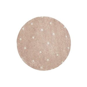 TAPETE LAVAVÉL ROUND DOT ROSE 140 CM