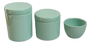 KIT HIGIENE AZUL COM TAMPA DE CERAMICA-EN