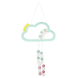 ADORNO NUVEM COM POMPOM VERDE-EN