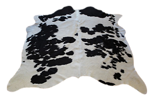 TAPETE DE COURO PRETO E BRANCO ESPECIAL BIS-03