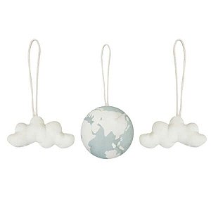 Set de 3 enfeites - World Ball 11 x 42 cm-LORENA CANALS