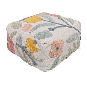 Puff Campestre canvas 54 x 54 x 27 cm - LORENA CANALS