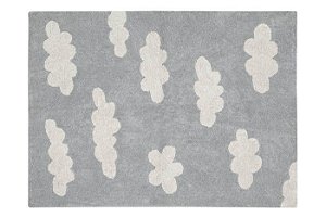 Tapete Infantil 1,20 X 1,60 Lorena Canals Nuvem Cinza