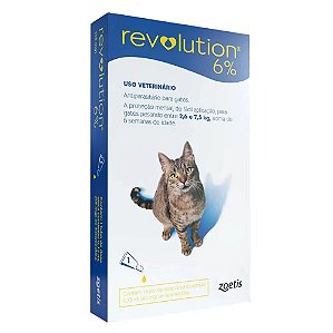 Revolution 6% para Gatos de 2,6 a 7,5kg - Zoetis