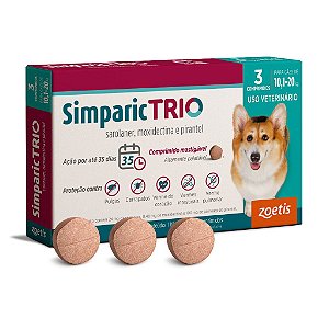 Simparic Trio 24mg 10,1 a 20kg 3 Comprimidos