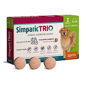 Simparic Trio 48mg 20,1 a 40kg 3 Comprimidos
