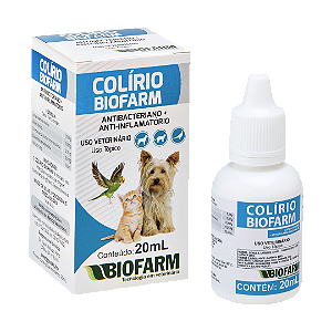 Colírio Pet Biofarm 20 mL - Antibacteriano ocular