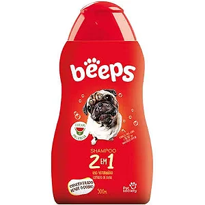 Beeps Shampoo 2 em 1 para Pelos Curtos Pet Society 500 ml