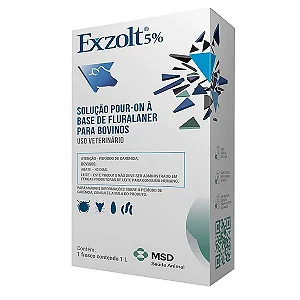Exzolt 5% Pour-On MSD 1 L - Ectoparasiticida para Bovinos