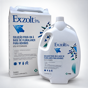 Exzolt 5% Pour-On MSD 5 L - Ectoparasiticida para Bovinos
