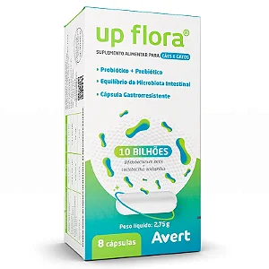 Up Flora Avert 8 Cápsulas - Suplemento para Cães e Gatos