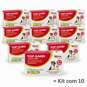 Top Gard 660 mg Vansil - Kit com 10 Caixas de 4 Comprimidos