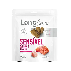 LongCare Sensível Salmão e Tilápia Avert Petisco para Cães 250 g