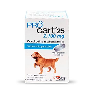 Procart 25 Agener União 2100 mg - 60 Comprimidos para Cães