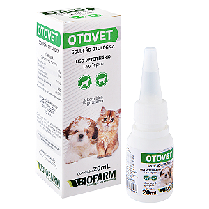 Otovet Biofarm 20 ml - Solução Otológica para Cães e Gatos