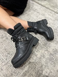 Coturno Puff Com Detalhe Preto Roberta