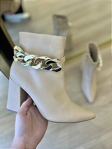 Bota Bege Salto Alto Vera