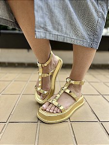 Papete Dourada Detalhe Spike Lina