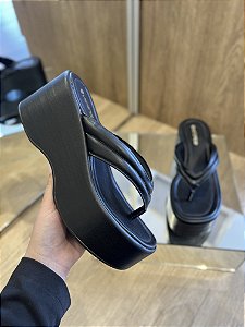 Tamanco Flatform Preto Dora