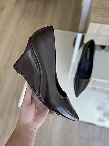 Scarpin Marrom Salto Anabela Daia