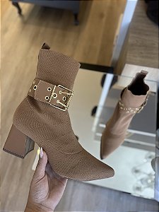 Bota De Malha Caramelo 2 Em 1 Juliete