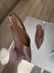 Sapatilha Slingback Caramelo Maristela