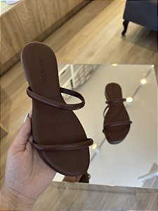 Flat Marrom Duas Tiras Pâmela