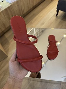 Flat Vermelha Duas Tiras Pâmela