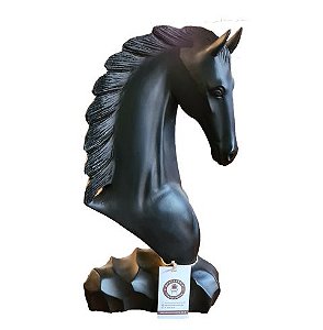 Escultura Busto Cabeça de Cavalo em Resina