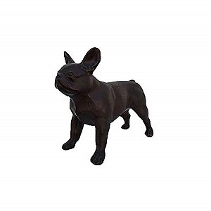 Escultura De Cachorro Buldogue Francês em Ferro Fundido