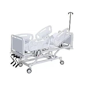 BERÇO FAWLER 03 MANIVELAS CABECEIRA, PESEIRA E GRADES EM POLIURETANO - PE2708 PORTAL HOSPITALAR
