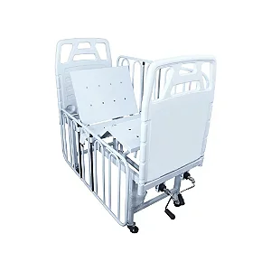 BERÇO FAWLER 02 MANIVELAS CABECEIRA E PESEIRA EM POLIURETANO - PE2707 PORTAL HOSPITALAR