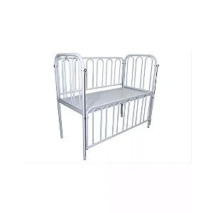 BERÇO FIXO EM AÇO CARBONO, PÉS COM PONTEIRAS - PE2709 PORTAL HOSPITALAR