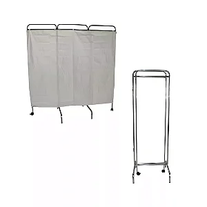 BIOMBO TRIPLO EM AÇO INOX - PE2770-I PORTAL HOSPITALAR