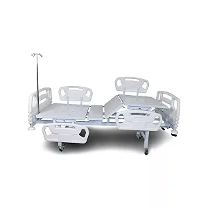 CAMA FOWLER 3 MANIVELAS – CABECEIRA E PESEIRA INJETADA E GRADES EM AÇO CARBONO – PE2701 PORTAL HOSPITALAR