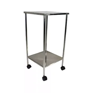 MESA AUXILIAR 40X40X80 AÇO INOX – 2 PRATELEIRAS – PE2793-IR PORTAL