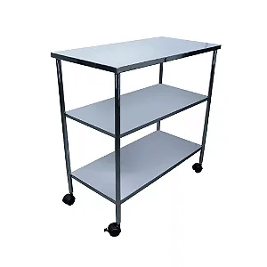 MESA AUXILIAR 40X80X80 AÇO INOX – 3 PRATELEIRAS – PE2793-IR PORTAL
