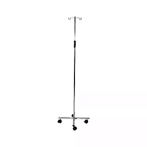 SUPORTE P/ SORO EM AÇO INOX COM RODÍZIOS - PE2757 PORTAL HOSPITALAR
