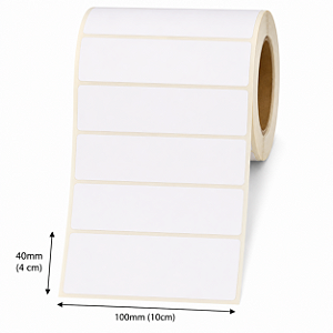 Etiqueta Térmica 100X40mm (10cm x 4cm) Adesiva Branca rolo 31 metros