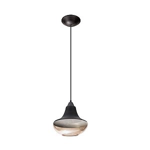 Pendente Bali Preto/Champagne 1Xe27 25X26Cm - OPL