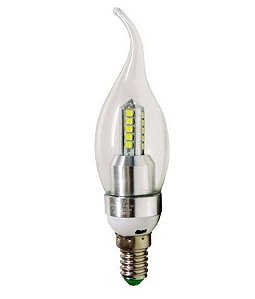 LAMPADA VELA C/BICO TRANP E14 3000K